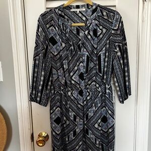 Collective Concepts Geometric Aztec Print Dress